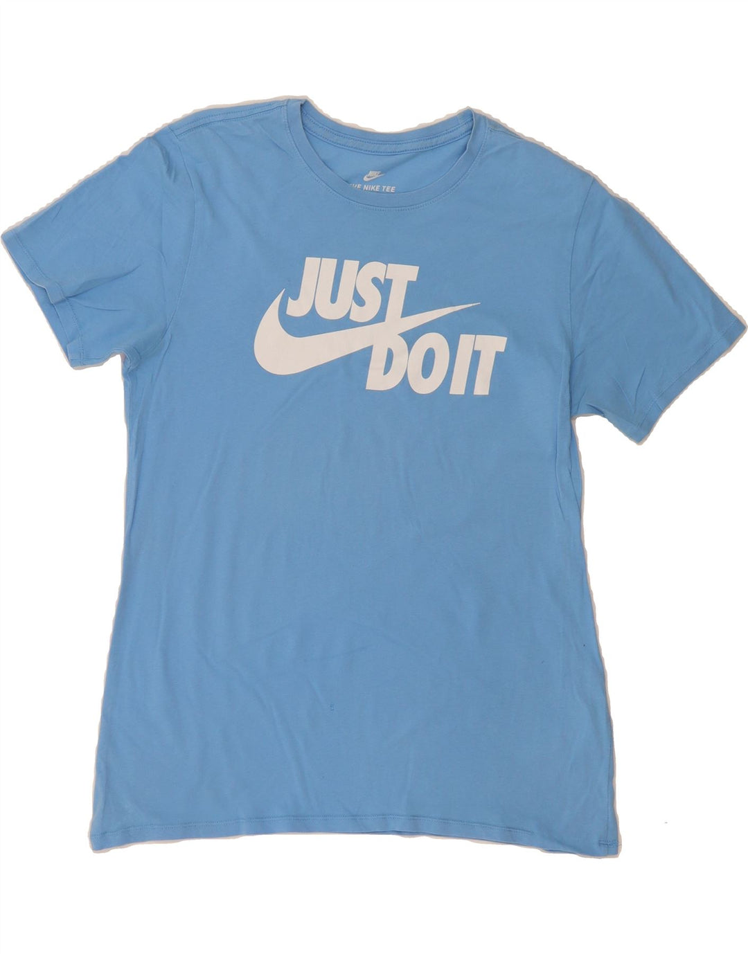 NIKE Mens Athletic Cut Graphic T-Shirt Top Medium Blue Cotton Vintage Nike and Second-Hand Nike from Messina Hembry 