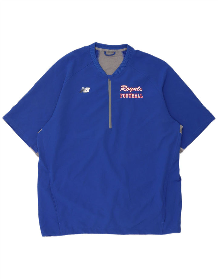 Damski dres z krótkim rękawem New Balance UK 20 2XL Niebieski