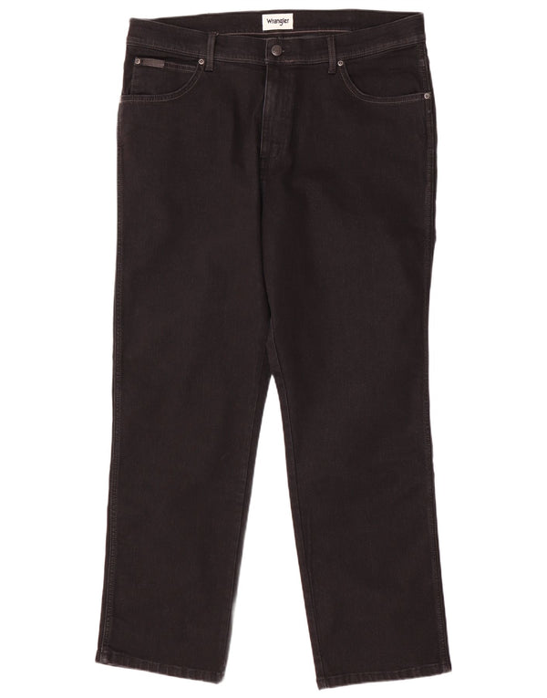 Męskie jeansy Wrangler Texas Straight W40 L30, czarne, bawełniane