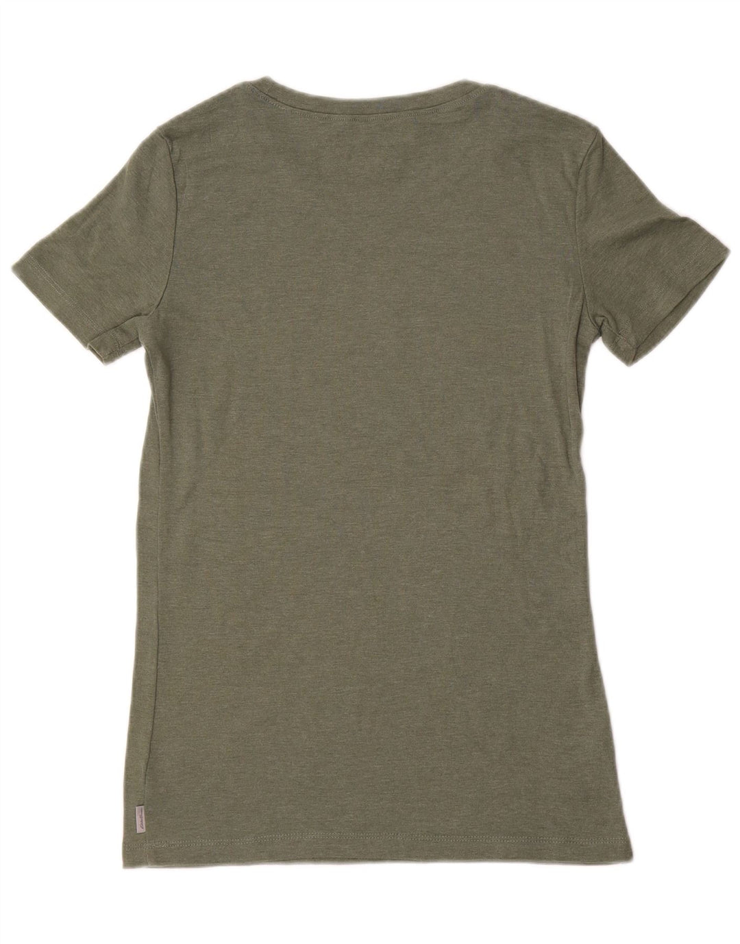 T-shirt damski EDDIE BAUER Top UK 10, mały, bawełniany khaki