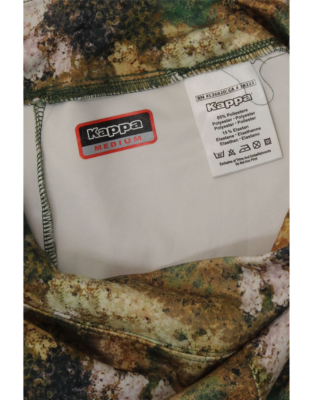 Legginsy damskie Kappa UK 14 Średni wielobarwny poliester w kamuflażu