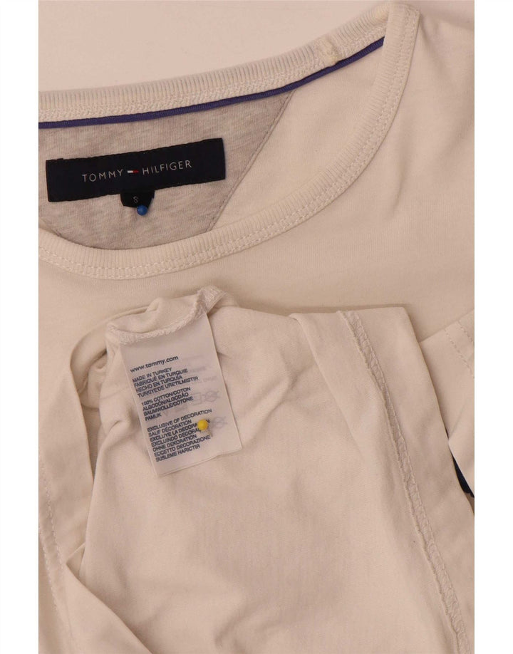 Męski T-shirt z grafiką Tommy Hilfiger, mały, biały, bawełniany