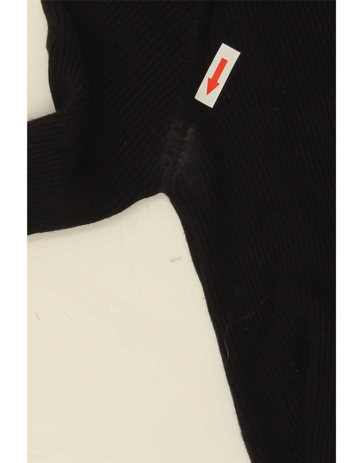 Damski krótki top Zara z rękawem 3/4 UK 8 Small, czarna wiskoza