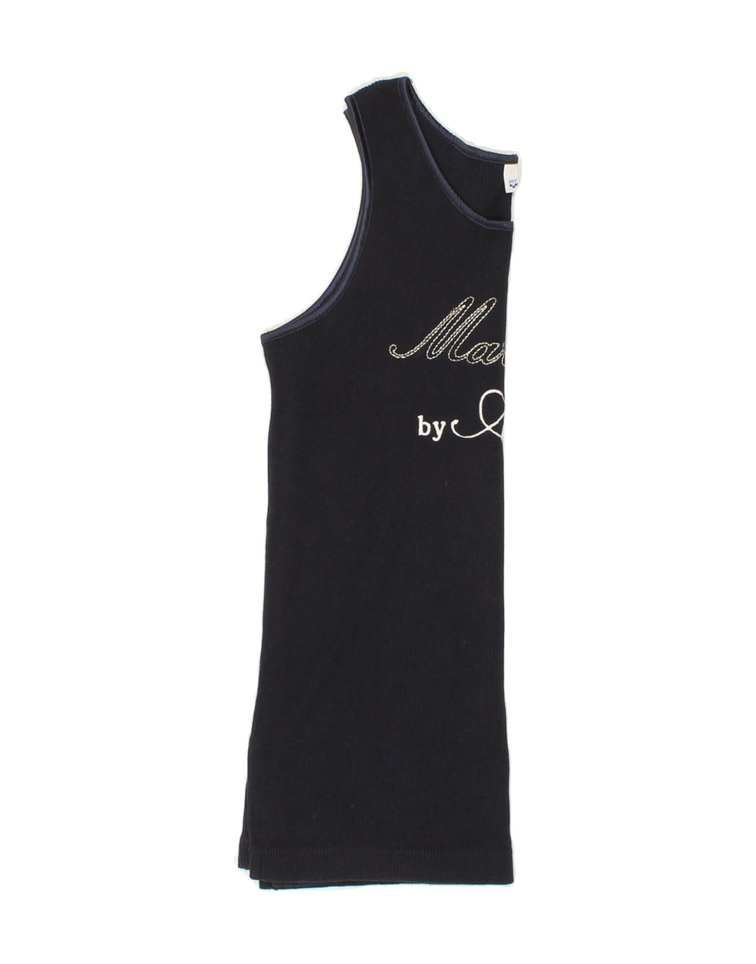 ARENA Womens Graphic Vest Top UK 12 Medium Navy Blue Cotton Vintage Arena and Second-Hand Arena from Messina Hembry 