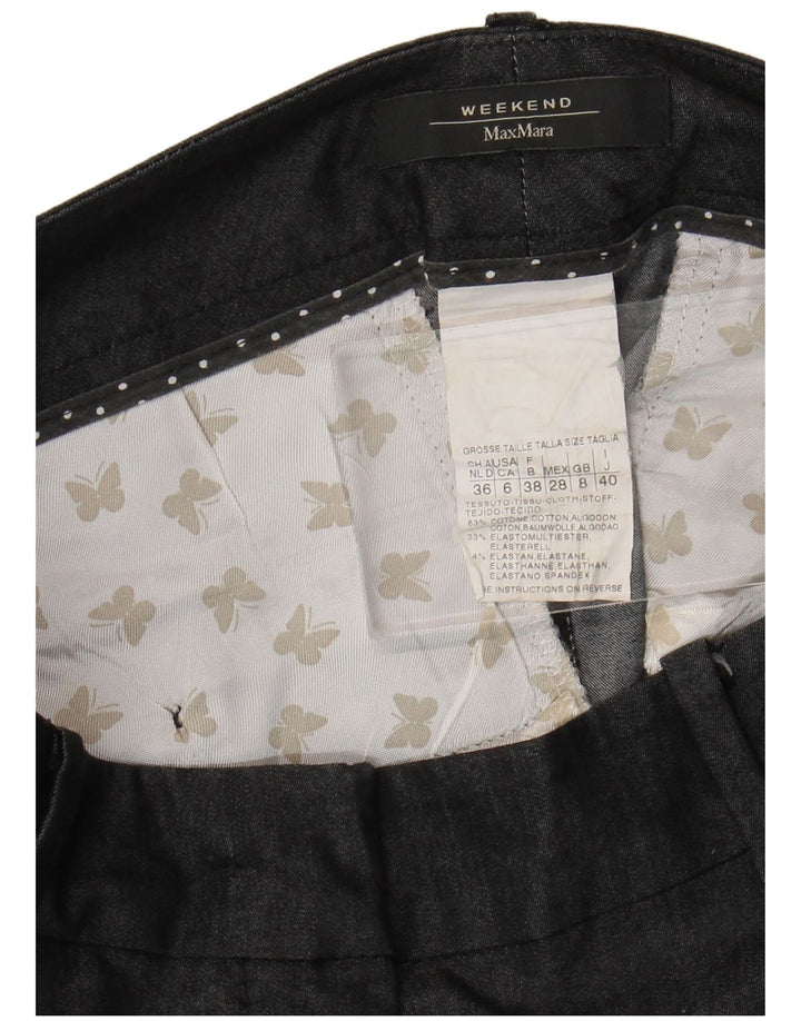 Spodnie damskie Max Mara Weekend Straight Casual UK 8 Small W28 L28 Szare