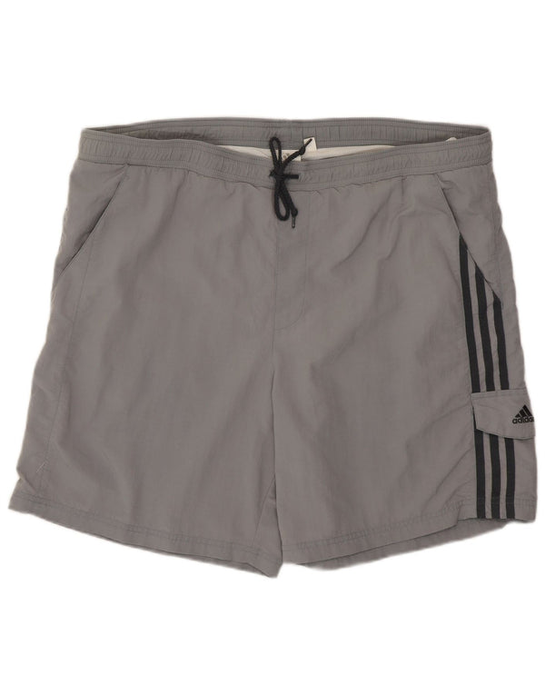 Męskie spodenki kąpielowe Adidas, duże, szare, poliamidowe