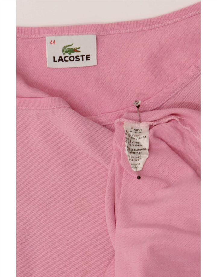 Lacoste Damska Kamizelka Top Rozmiar 44 Duża Różowa Bawełna