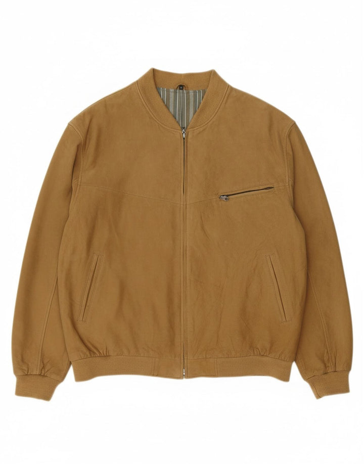 WESTBURY Mens Leather Jacket UK 42 XL Brown Leather Vintage WESTBURY and Second-Hand WESTBURY from Messina Hembry 