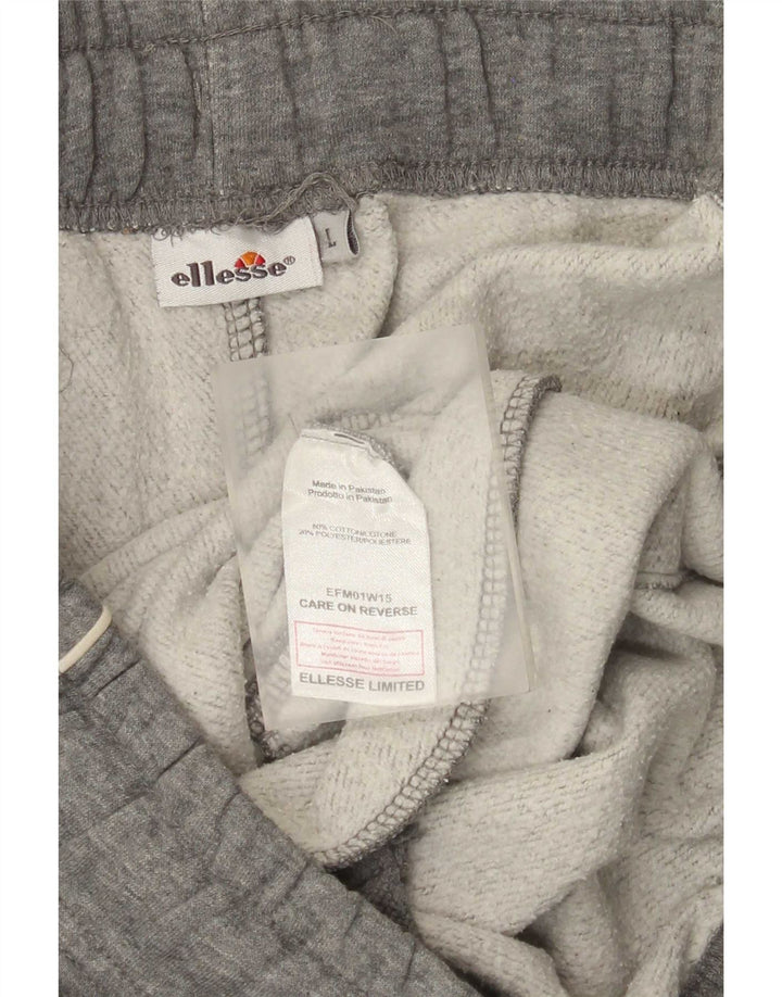 Damskie spodnie dresowe Ellesse UK 14, duże, szare, bawełniane