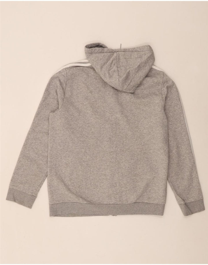 Męski sweter z kapturem i zamkiem Adidas, średnio szary, nakrapiany