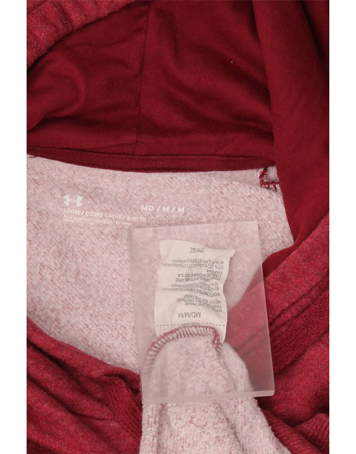 UNDER ARMOUR Męski sweter z kapturem, średnio czerwony, bawełniany