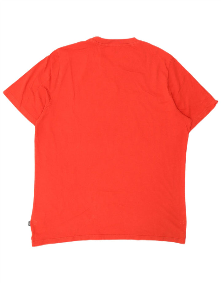 Męski T-shirt z grafiką Puma, duży, czerwony, bawełniany