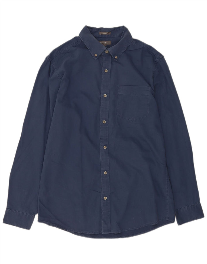 Koszula męska Eddie Bauer o klasycznym kroju, średnia, granatowa, bawełniana