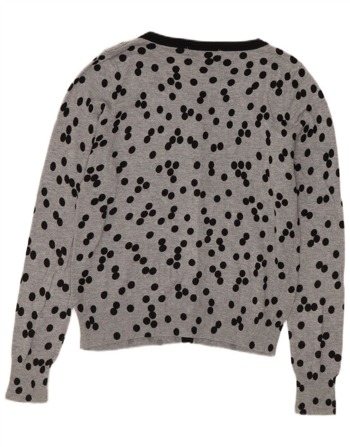 Marks & Spencer Damski sweter rozpinany UK 10 Small Grey w kropki