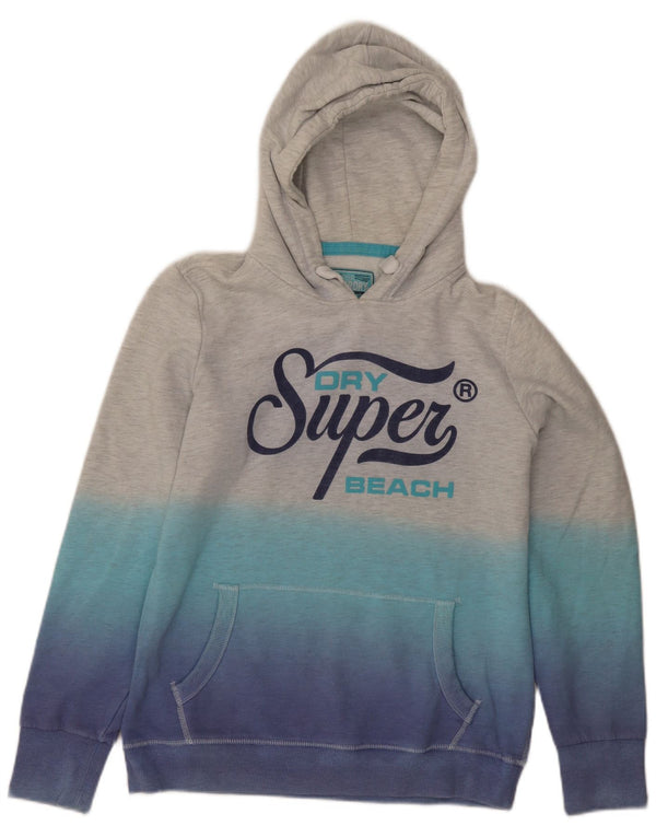 Damski sweter z kapturem Superdry z grafiką, UK 18 XL, szary, bawełniany Tie Dye