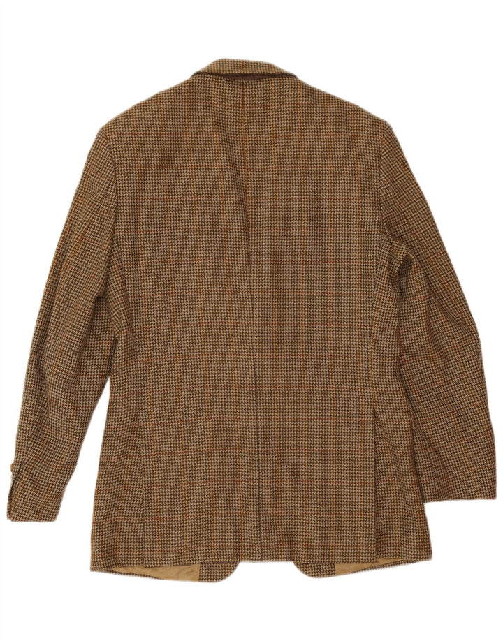 Marks & Spencer Męska marynarka zapinana na 2 guziki UK 36 Small Beige Houndstooth