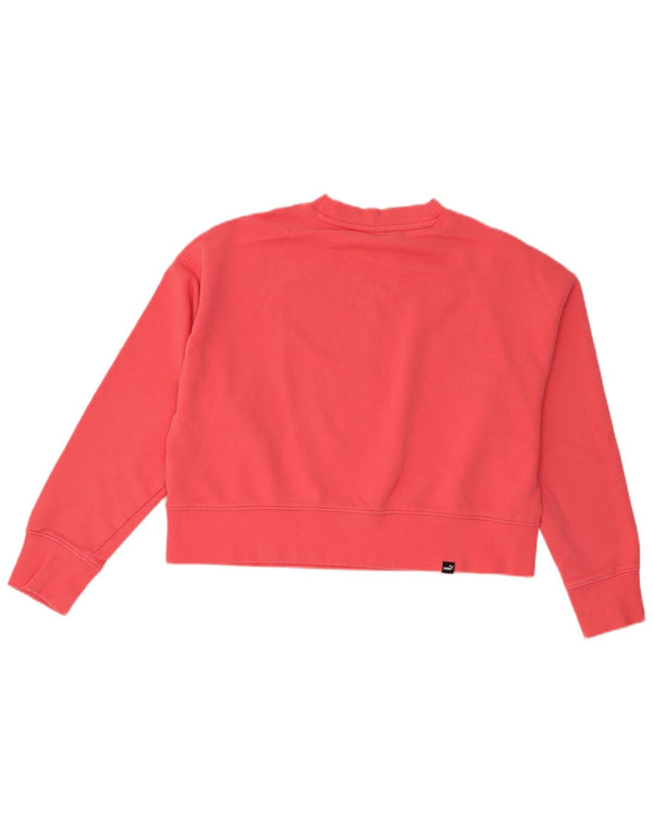 Damska bluza Puma o luźnym kroju, bluza UK 14, średnia różowa bawełna