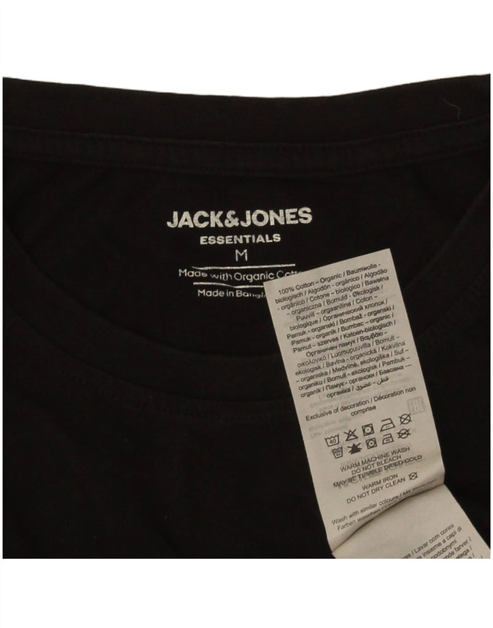 T-shirt męski Jack & Jones, średni czarny, bawełniany