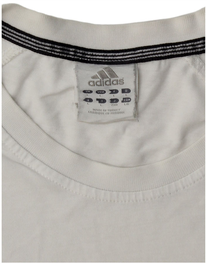 T-shirt męski ADIDAS, duży, biały, bawełniany