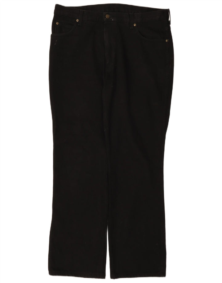 Męskie jeansy Wrangler Regular Straight W38 L32 Czarne bawełniane