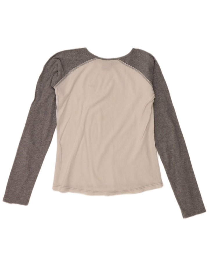 Damski top NIKE z długim rękawem, UK 10/12, średni biały, blok kolorów