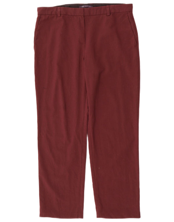 MARKS & SPENCER Proste spodnie damskie UK 14 duże W34 L27 brązowe