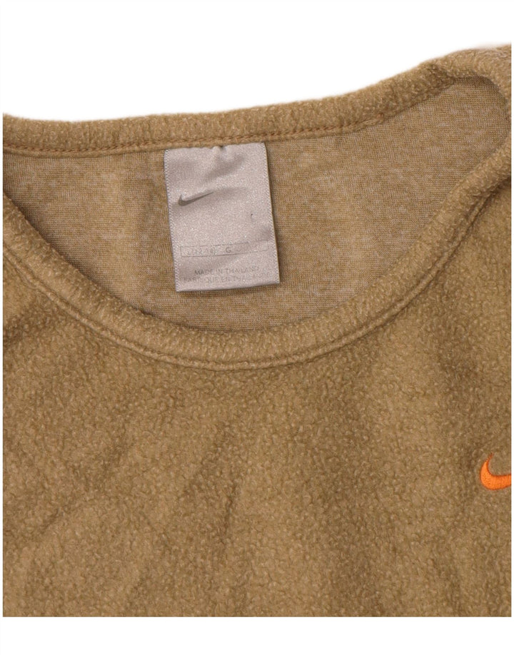 Damski sweter polarowy NIKE US 12/14, duży, khaki, poliester
