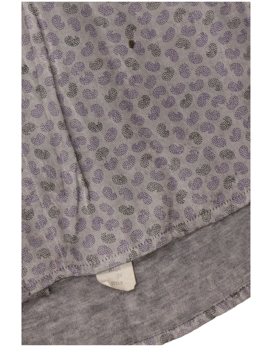 Koszula męska w stylu vintage, średnioszara, octan paisley