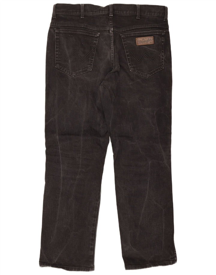 Męskie jeansy Wrangler Texas Stretch Straight W36 L30 Czarna bawełna