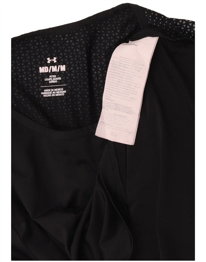 Under Armour Męski T-shirt Top, średni czarny poliester