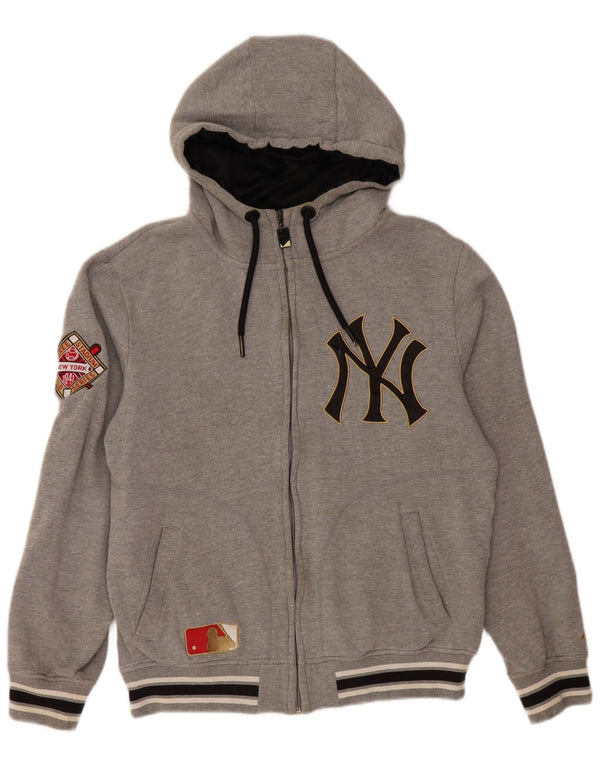 Damski sweter z kapturem i zamkiem New York Yankees MAJESTIC UK 14, średni szary