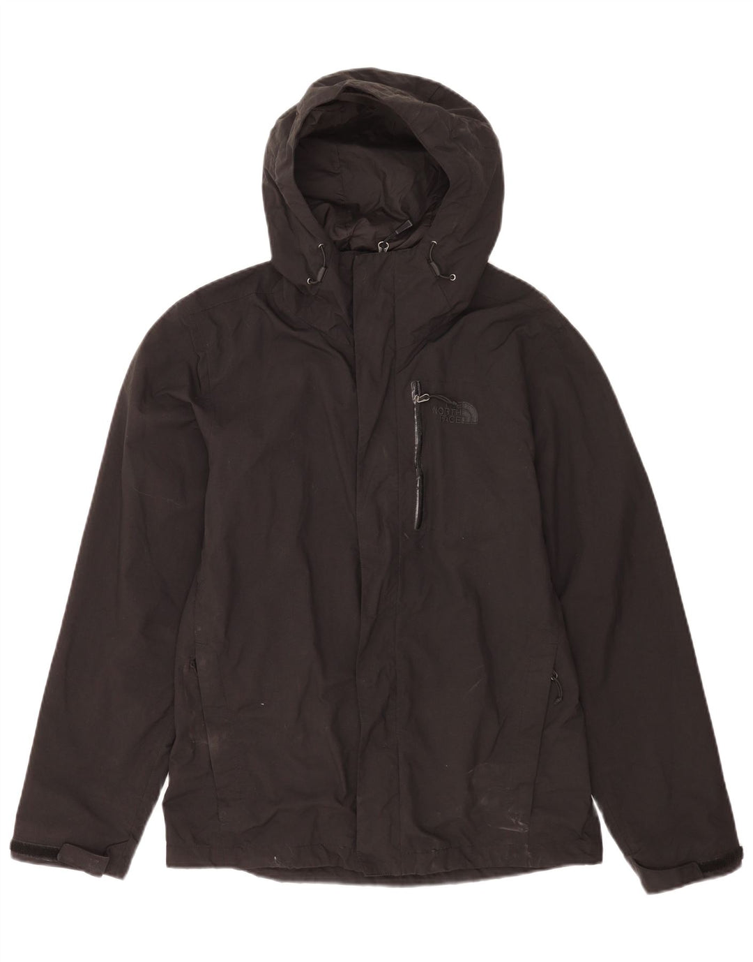 The North Face Mens Hooded Rain Jacket UK 36 Small Black Nylon