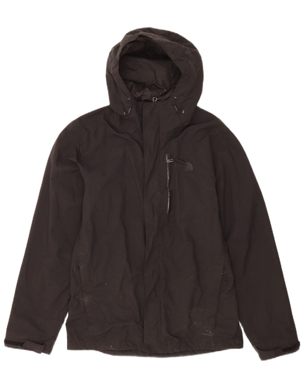 The North Face Mens Hooded Rain Jacket UK 36 Small Black Nylon