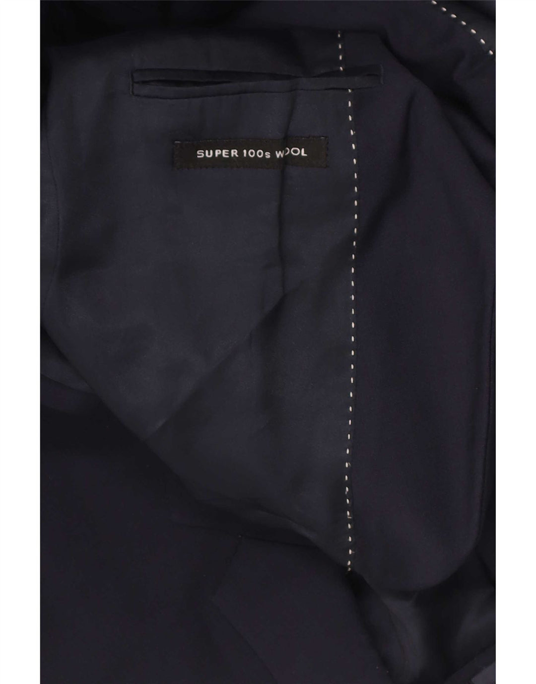 Dkny Męska marynarka slim fit zapinana na 2 guziki UK 38 Średni granatowy wełniany