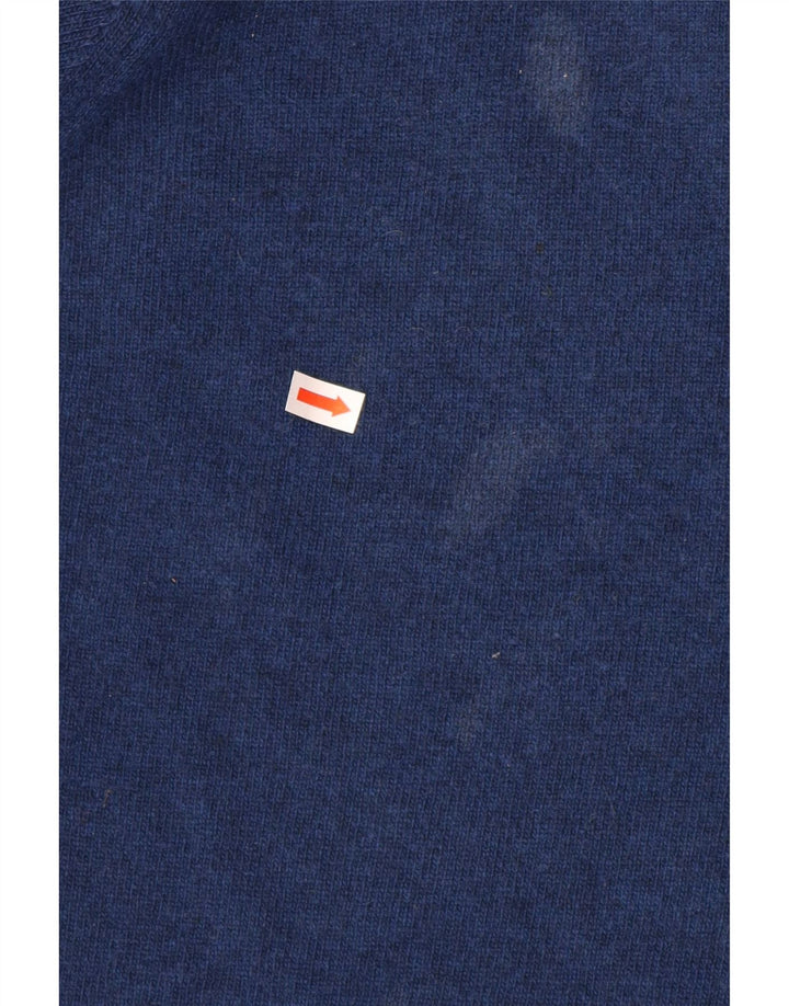 Męski sweter z okrągłym dekoltem Barbour, mały, granatowy, z owczej wełny