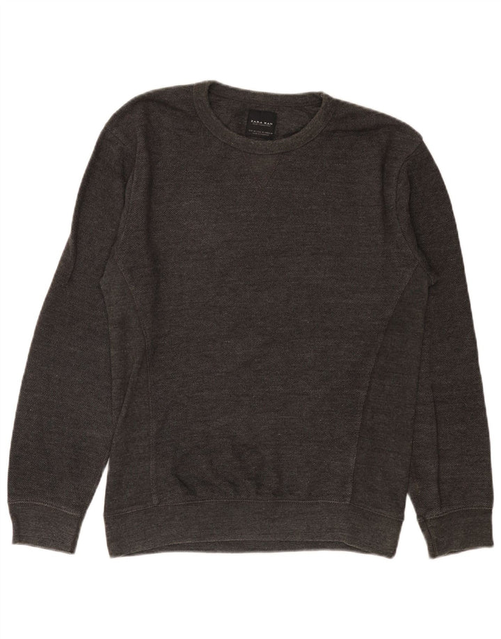 Męski sweter Zara, średnioszary, bawełniany