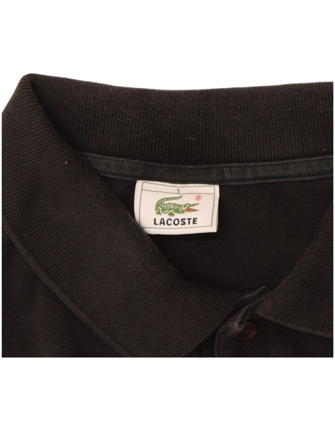 Męska koszulka polo LACOSTE Rozmiar 9 4XL Czarna, bawełniana