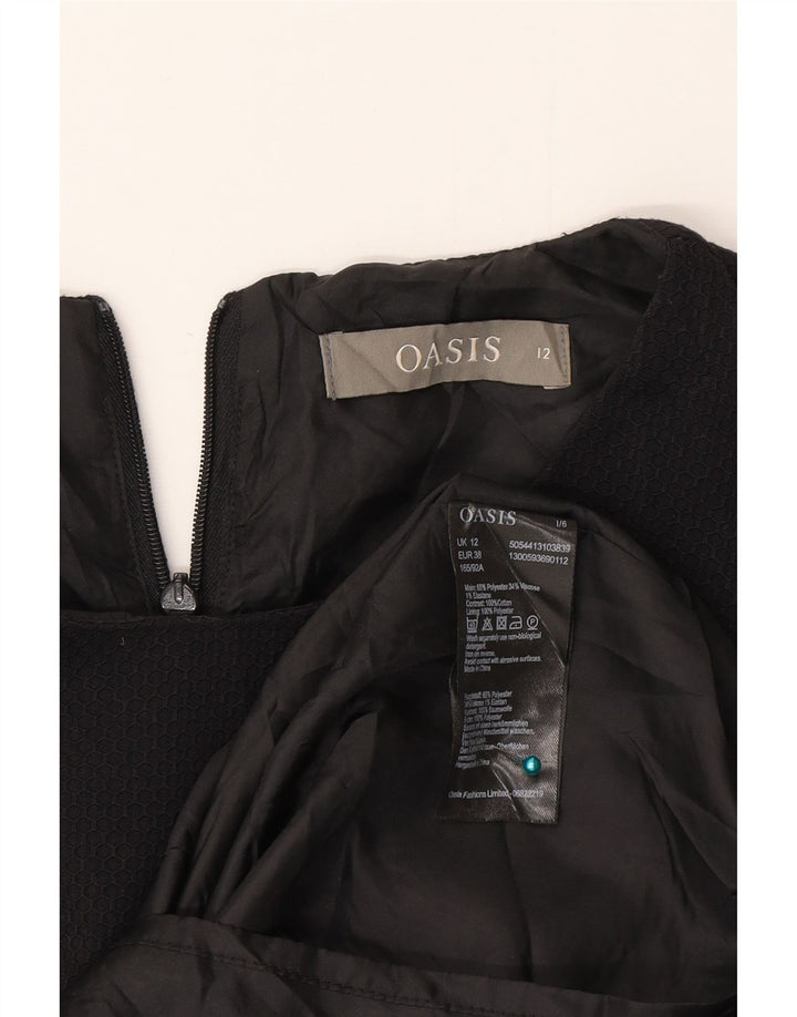 Damska sukienka płaszczowa bez rękawów Oasis UK 12, średni czarny poliester
