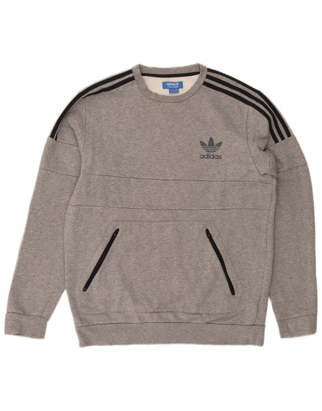 Bluza męska Adidas, duża, szara, nakrapiana bawełna