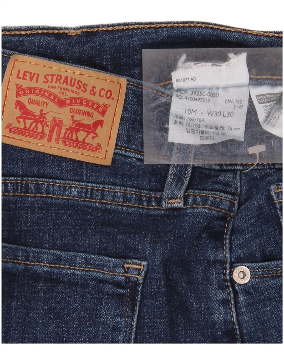 Damskie jeansy LEVI'S Classic Fit Straight W30 L27 Granatowe