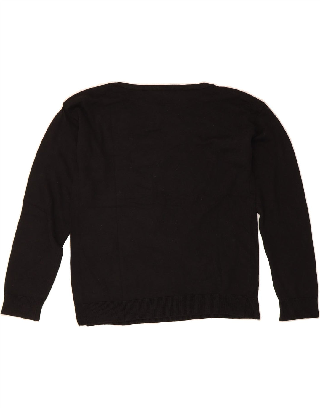BENETTON Womens Sweatshirt Jumper UK 12 Medium Black Vintage Benetton and Second-Hand Benetton from Messina Hembry 