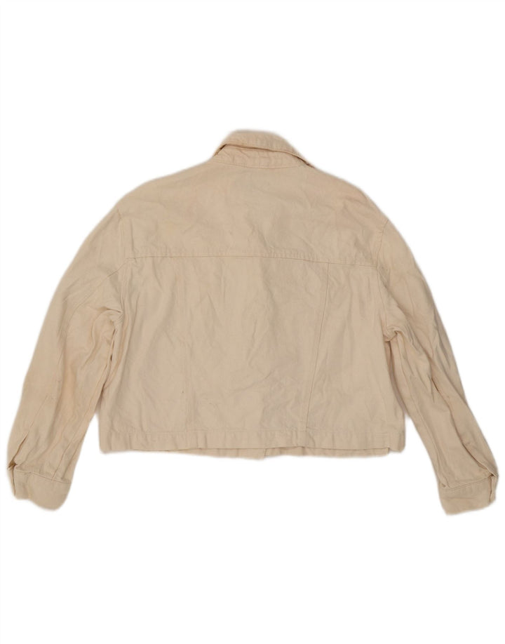 Damska kurtka dżinsowa Zara Crop Oversize UK 10 Small White