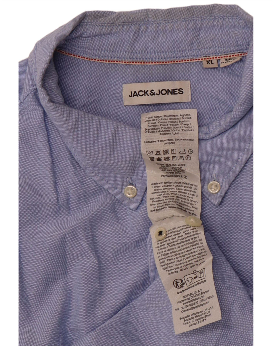 Koszula męska JACK & JONES XL, niebieska, bawełniana