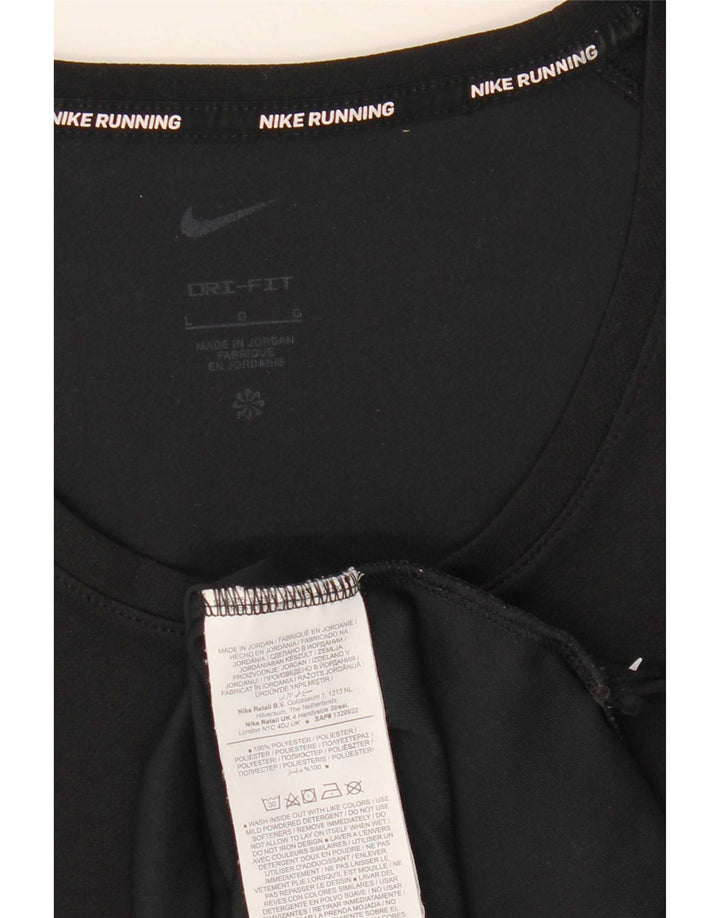 Damska koszulka z kamizelką Nike Dri Fit UK 16, duża, czarna, poliester