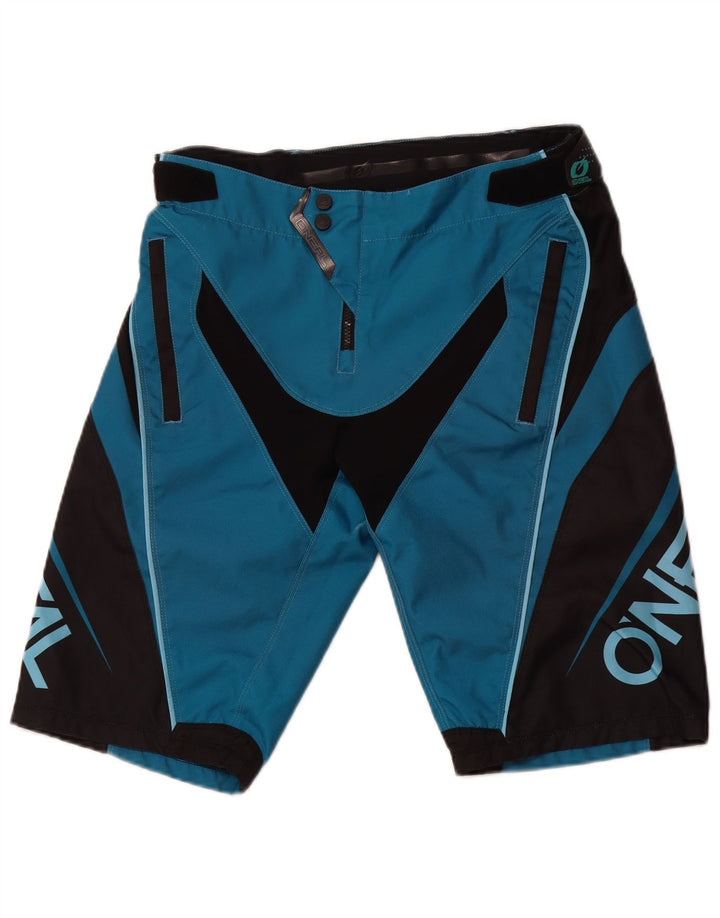 Męskie szorty cargo O'NEAL z grafiką, duże, niebieskie, poliestrowe z blokami kolorów