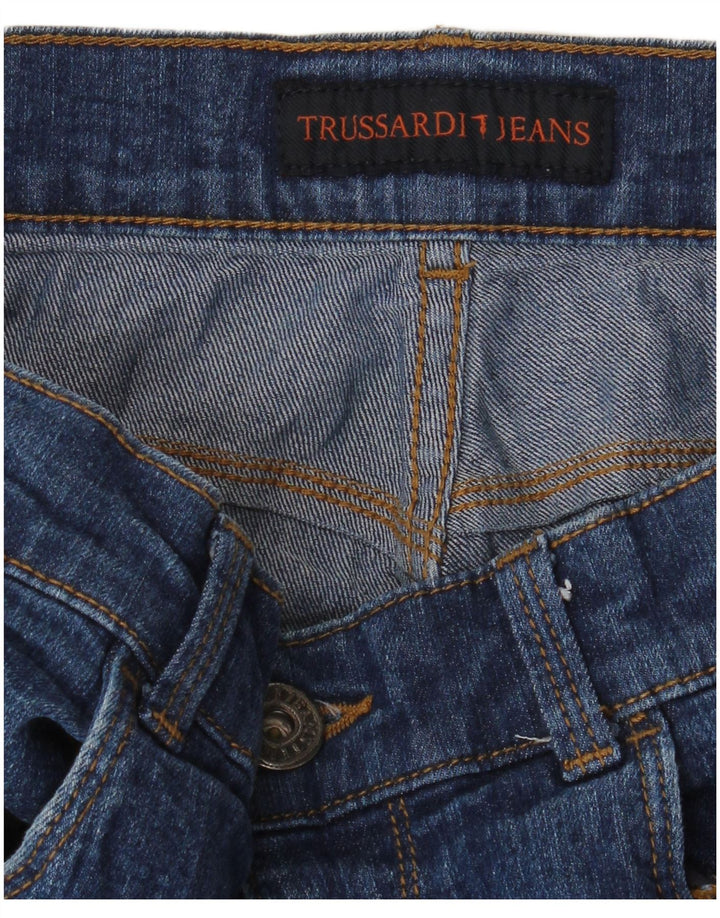 Męskie jeansy obcisłe TRUSSARDI W34 L33 niebieskie