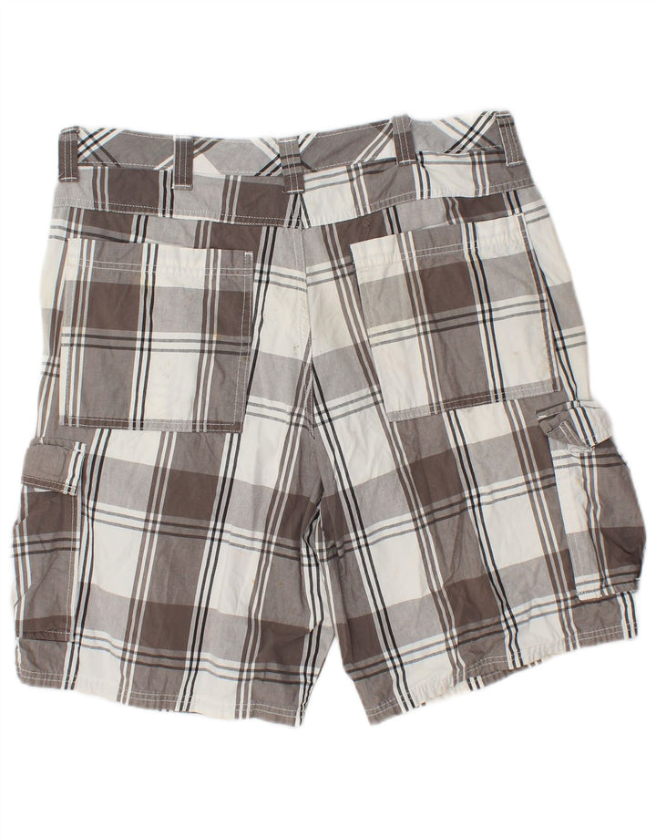 Męskie spodenki cargo Wrangler W34, duża, biała, bawełniana krata