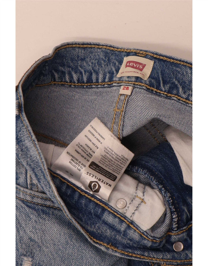 Damskie jeansy Levi's w trudnej sytuacji, rozkloszowane W28 L29, niebieska bawełna