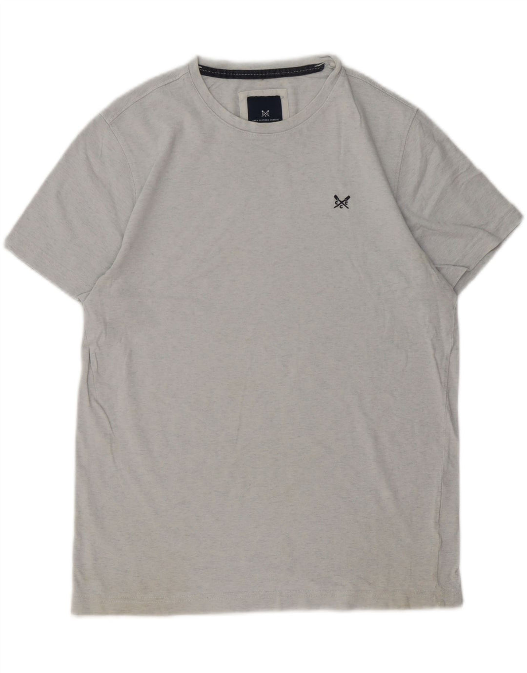 Crew Clothing Męski T-shirt Top Średniej Szarej Bawełny