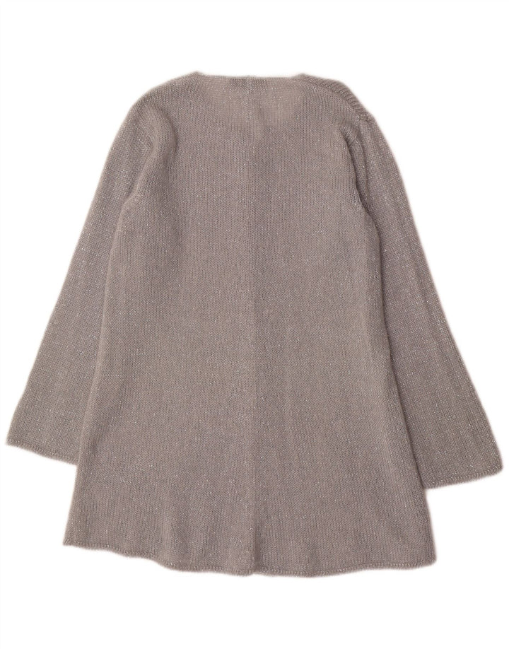 Damski sweter o przedłużonym kroju Oris IT 44 Średni srebrny moher